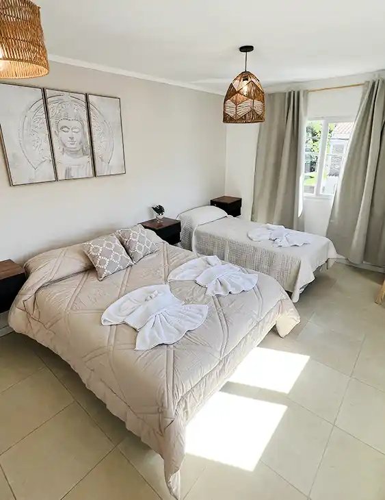 Habitación doble con sommier matrimonial + sommier de 1 plaza en Hotel Dunas de Arena Miramar